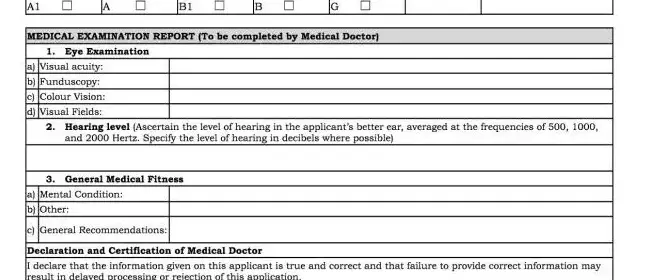 Driving permit medical form